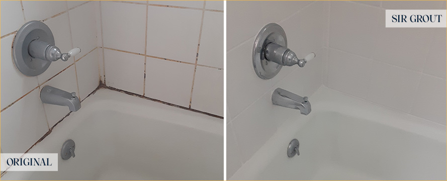 Shower Before and After Our Superb Caulking Services in Harrison Township, MI