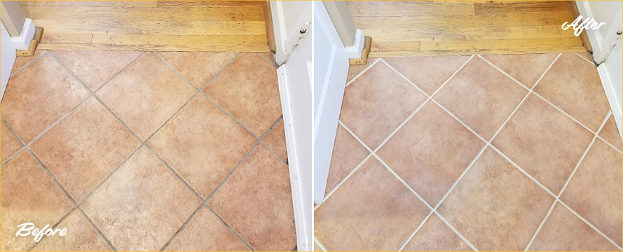 Kitchen Floor Restored by Our Professional Tile and Grout Cleaners in Washington Township, MI