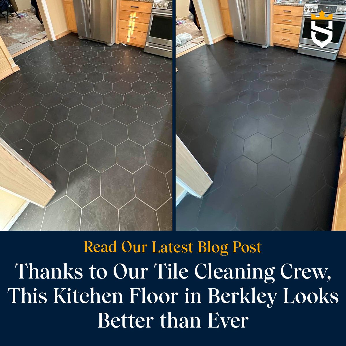 Thanks to Our Tile Cleaning Crew, This Kitchen Floor in Berkley Looks Better than Ever